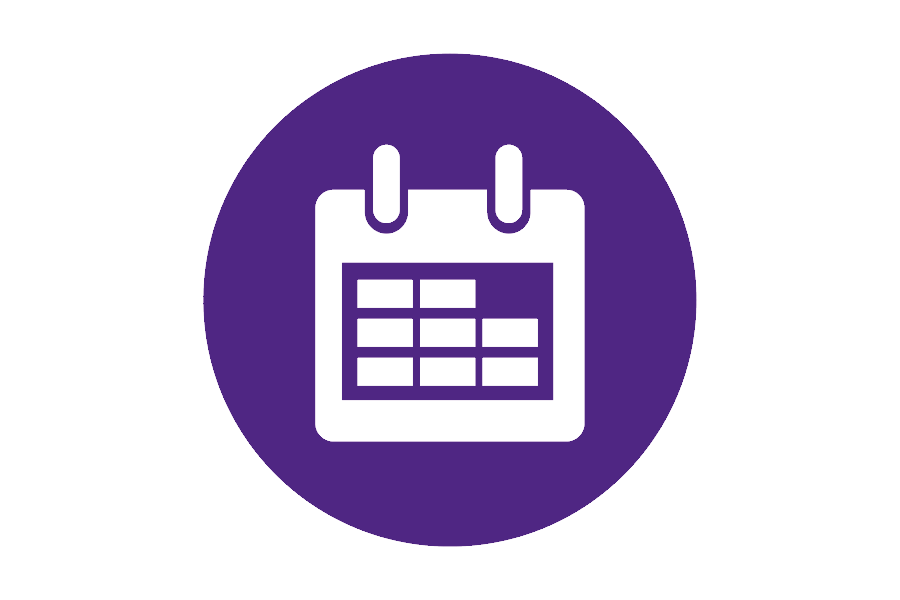 Purple image of a calendar